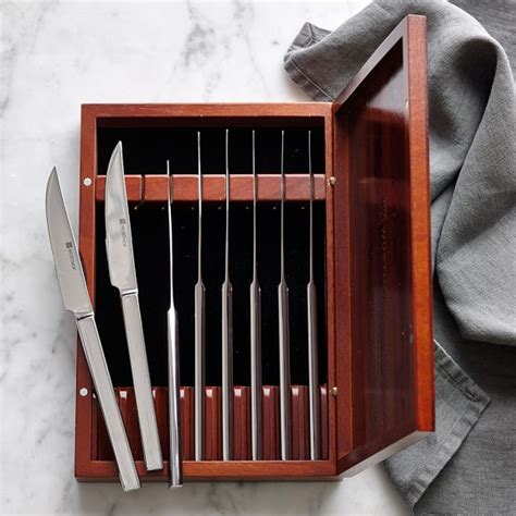 8-piece stainless-steel steak knife set with wooden gift box wustoff|stainless steel steak knives.